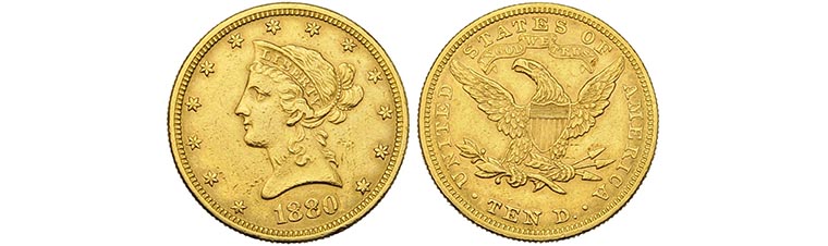 10 dollari liberty oro valutazione